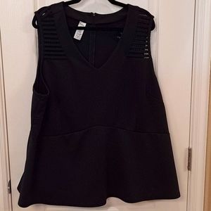 Simply Emma sleeveless peplum blouse, size 3X